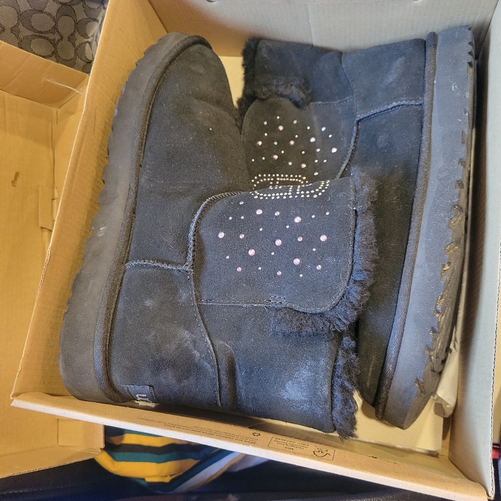 WMNS UGG CLASSIC GEM MINI 1125911 BLACK SIZE 10 no Box